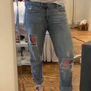 Gap distressed sexy boyfriend jeans